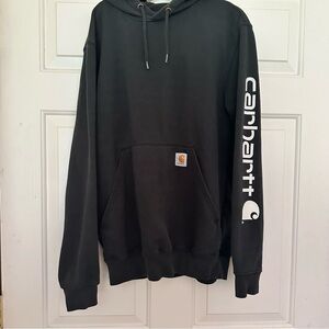 Carhartt Black Hoodie with White Logo